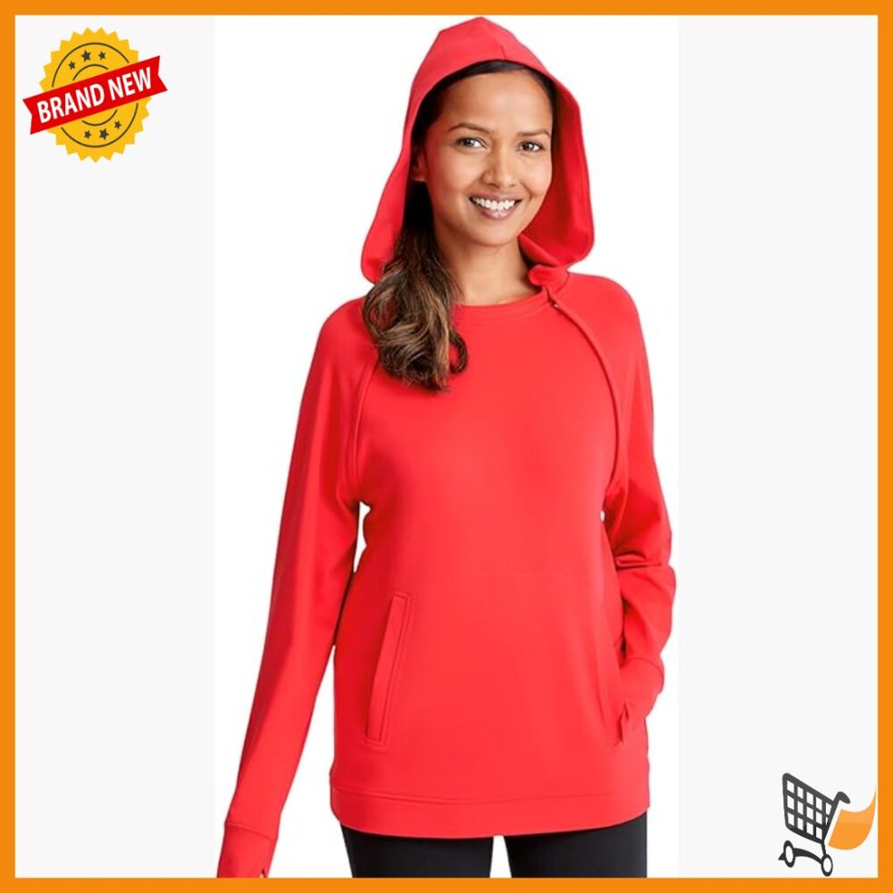 Slim Fit Active Hoodie With Port Access Zippers, Moisture-Wicking